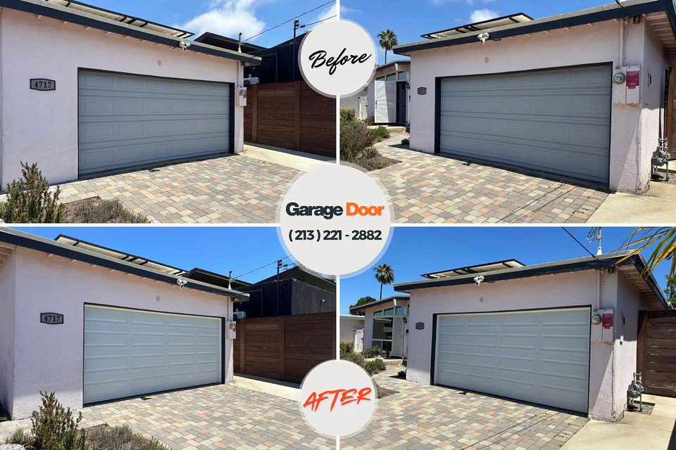 Before and after: garage door repair Stansberry Lake, WA